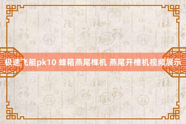 极速飞艇pk10 蜂箱燕尾榫机 燕尾开槽机视频展示